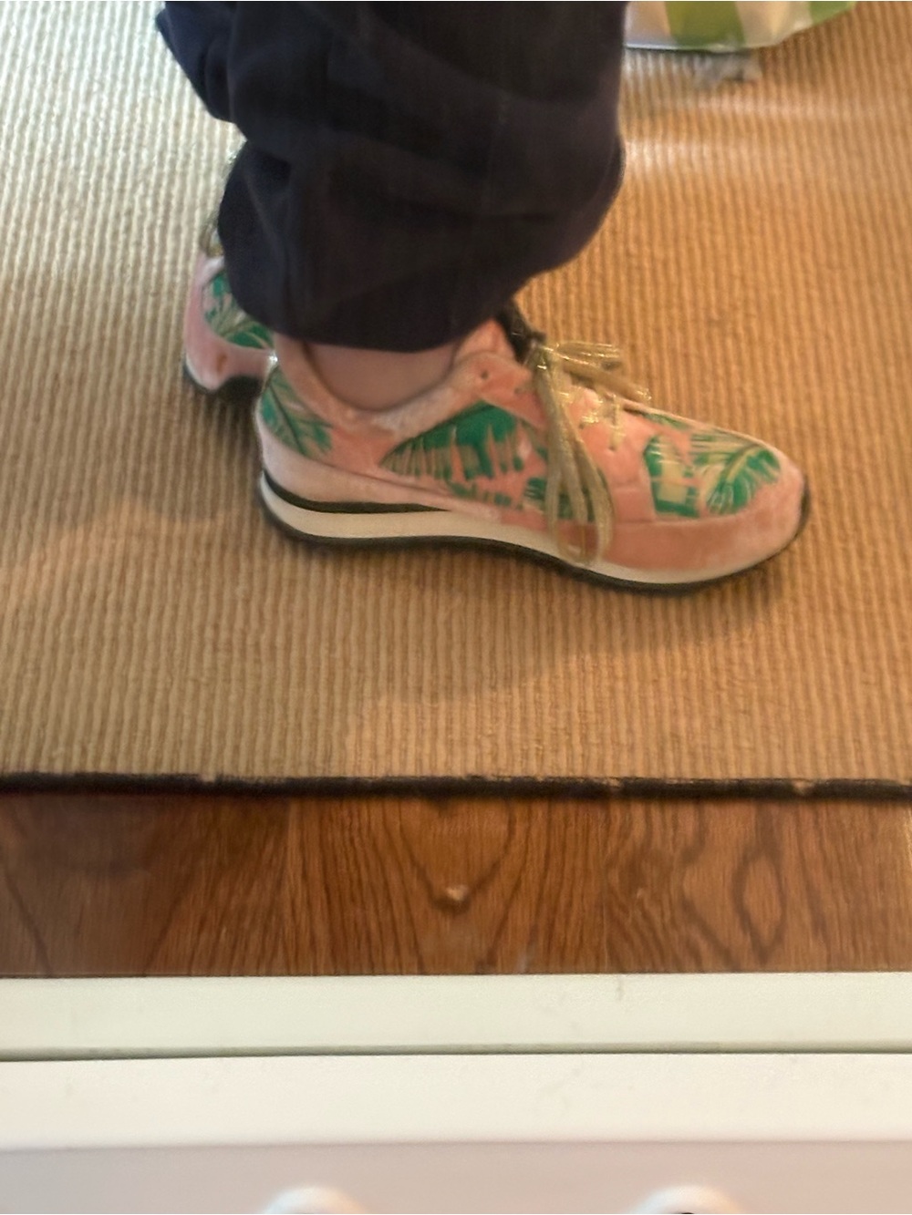Charlotte Olympia Velvet Style Pink Flamingo Sneakers